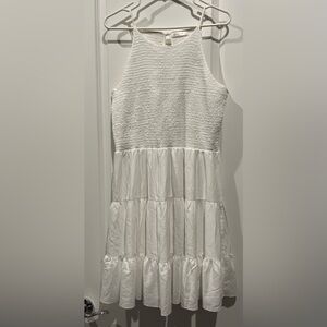 Kirundo White Halter Tiered Dress XXL NWOT